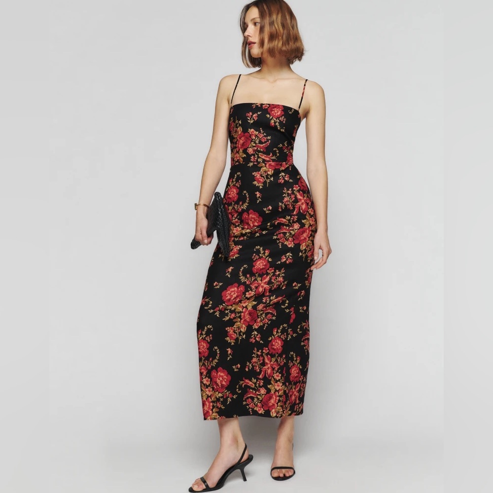 NWT Reformation Midi Linen Frankie Dress